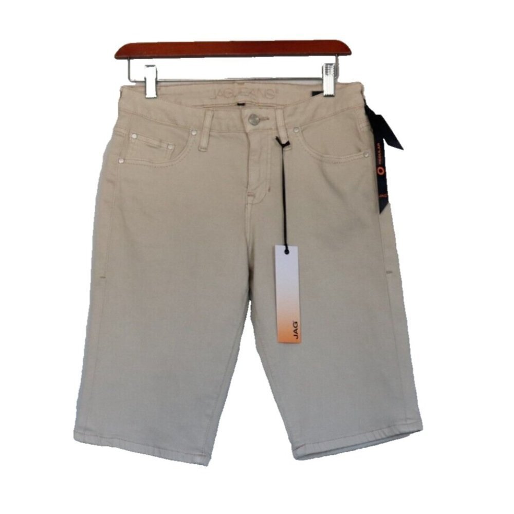 Jag Women's Size 0 XS Stone Beige Willa Bermuda Classic Fit Stretch Shorts NWT